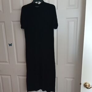 Foxblood Black Mockneck Dress